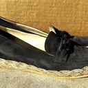 Salvatore Ferragamo  Espadrilles Flat Shoes Slip On Suede Leather Black 8 Photo 0