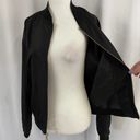 EXPRESS Ruched Back Full Zip Bomber Jacket Black Photo 11