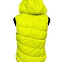 American Eagle Outfitters Women’s Down Puffer Yellow Zipped Hoodie Jack Vest M Photo 1