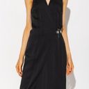 Givenchy  Wrap Over U Lock Closure Midi Dress in Black 38 4 New Womens Photo 15