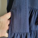 Crown & Ivy, New Navy Blue Embroidered Tassel Peasant Dress Size Large Petite Photo 7