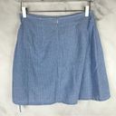 Motel Rocks  2 Piece Knot Crop Top + High Rise Wrap Mini Skirt Boho Retro Blue S Photo 9