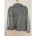 Patagonia  Gray and‎ Purple Synchilla Snap-T Fleece Pullover Women's Medium Photo 3