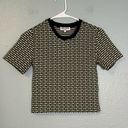 Opening Ceremony  Women’s Green Geometric Textured Baby Tee Photo 1