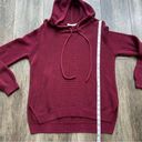 Harper  Lane Stitch Fix Knit Hoodie Sweater Burgundy Red Size Medium Photo 7