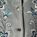 Bob Mackie  Women’s Wearable Art Light Blue Fleece X-Large Embroidered Jacket EUC Photo 10