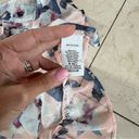 Peach Love California  NWT $65 Floral Silklike Crop Blouse Sz Medium Photo 3