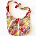 Krass&co Three Sisters  Reversible Sling Tote Floral Chevron Bright Colorful Bag Boho Photo 2