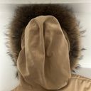 Jones New York winter coat Made in Russia removable raccoon fur large tan Photo 13