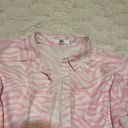 Elsie & Fred Pink Zebra Cropped Button Up Photo 1