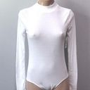 No Bo  No Boundaries White Ribbed Bodysuit Medium Photo 0