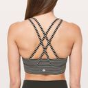 Lululemon  Energy Bra Long Line in Mod Stripe Black & White Size 4 Photo 2