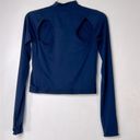 New Balance X J. Crew Navy Activewear Long Sleeve Crop Top Photo 9