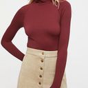 Intimately by Free People Turtleneck Bodysuit Seamless Long Sleeve Red Womens XS Photo 1