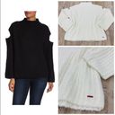 NEW! n: PHILANTHROPY Brantley S-M Mock Neck Chunky Knit Sweater Cutout Sleeve Photo 1