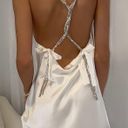 White Satin Dress Photo 2