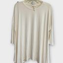 Matilda Jane  Take Another Trip Tunic Top Cream Sharkbite Hem Women's size medium Photo 4