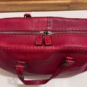 Fendi Authentic  Selleria Red Leather Large Tote Bag Overnight Satchel Handbag Photo 5