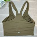 Alo Yoga  Airbrush Real Bra Olive Green Athletic Sports Bra Photo 4