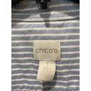 Chico's 🚨 SALE ‼️  size 1 blue striped light weight button down Photo 1