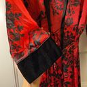 In Bloom  by Jonquil I Floral Full Length Satin-Like Belted Robe w Velvet Sleeves Photo 6