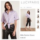 Lucy Paris NWT lilac Billie button top Photo 3