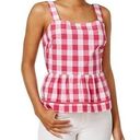 Maison Jules  Cotton Gingham Peplum Top sz M Photo 0