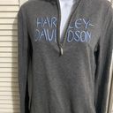 Harley Davidson  Gray Pullover 1/3 zip logo sweater Photo 1