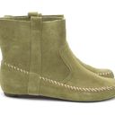 Anthropologie NEW  Latigo Olive Green Suede Moccasin Boho Bootie Women’s Size 10 Photo 7