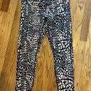 Curves N Combat Boots CNC Leggings M Blue Animal Print Athletic NICE Size M Photo 0