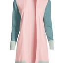 Lands'End  Two Piece Pink&Green Color Block Maxi Dress&Longline Cardigan Sz.3X Photo 3