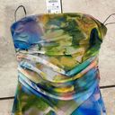 ZARA Strapless Watercolor Dress Photo 1