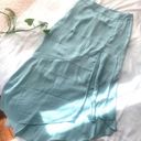 Free People Blue Satin Midi Skirt Photo 2