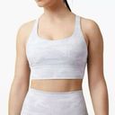 Lululemon Energy Sports Bra Long Line Women’s Size 4 Gray Camo No Pads Photo 0