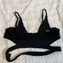 Out From Under  Urban Outfitters Black Large Cord Velvet Wrap Underwire Bra Photo 1