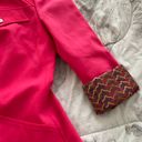 Christian LaCroix Vintage  Bazar Hot Pink 100% Wool Boho Blazer, size 40 or US 8 Photo 9