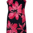 Jones New York  Floral Sleeveless Dress Size 4 Black & Pink Dry Clean Only Photo 0