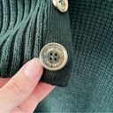 Calvin Klein  button cowl neck oversized round hem hunter green sweater size S Photo 3