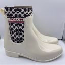 Coach original pull-on Rivington rain boots women Size 8 chalk color Photo 3