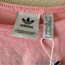 Adidas off shoulder triple stripe logo crop sweatshirt Pink Size M Photo 6