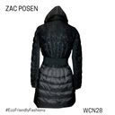 Zac Posen  Juniper Lace Women's Black Long Sleeve Full Zip Puffer Coat Medium Photo 4