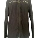 Bebe VINTAGE Women’s Black  Sport Mesh Long-Sleeve Zippered Hoodie Size Medium Photo 7