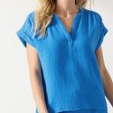 Tommy Bahama  Island Soft gauze royal blue top Photo 0