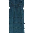 Cinq à Sept NEW  Elaine Ruffle Tier Midi Dress Indigo Blue Photo 3