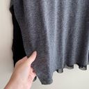 Papaya  Grey and Black Flowy Tank Top, Mesh V-Neck Tank Top, Size Medium Photo 6