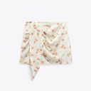 ZARA  Satin Floral Print Mini Wrap Skirt Size S NEW Photo 11