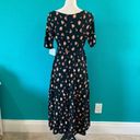 Isabel Maternity New with tags  Womens Black Floral Midi Dress Tiered Hem Photo 4