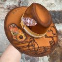 Idyllwind Nwt “Howdy Fall”  Spice OS Hand Burned Felt Hat Photo 4