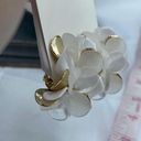 Petal Vintage acrylic  hoop style clip earrings Photo 1