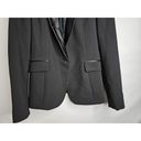 ZARA  Black Long Sleeve Satin Lapel Collar Suit Blazer Womens Size Small Photo 1